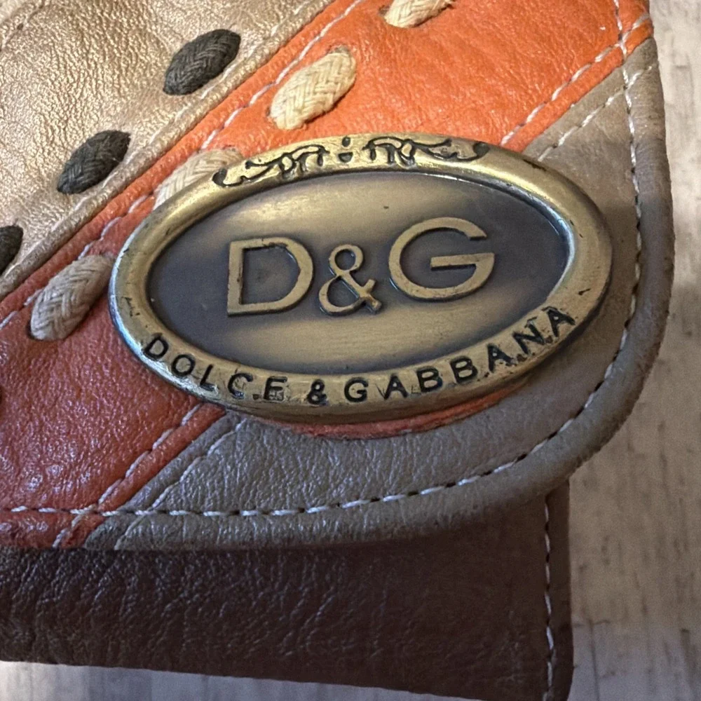 Vintage Dolce & Gabbana Women's Wallet Brown Leather